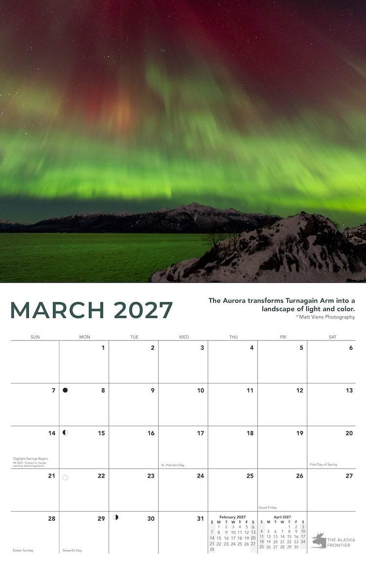 2027 Aurora Calendar