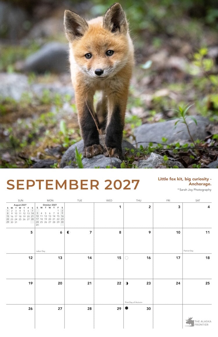 2027 Alaska Wildlife Calendar