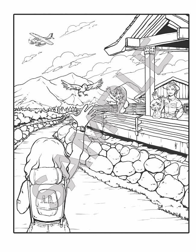 Alaska Coloring Book Sample Page Denali