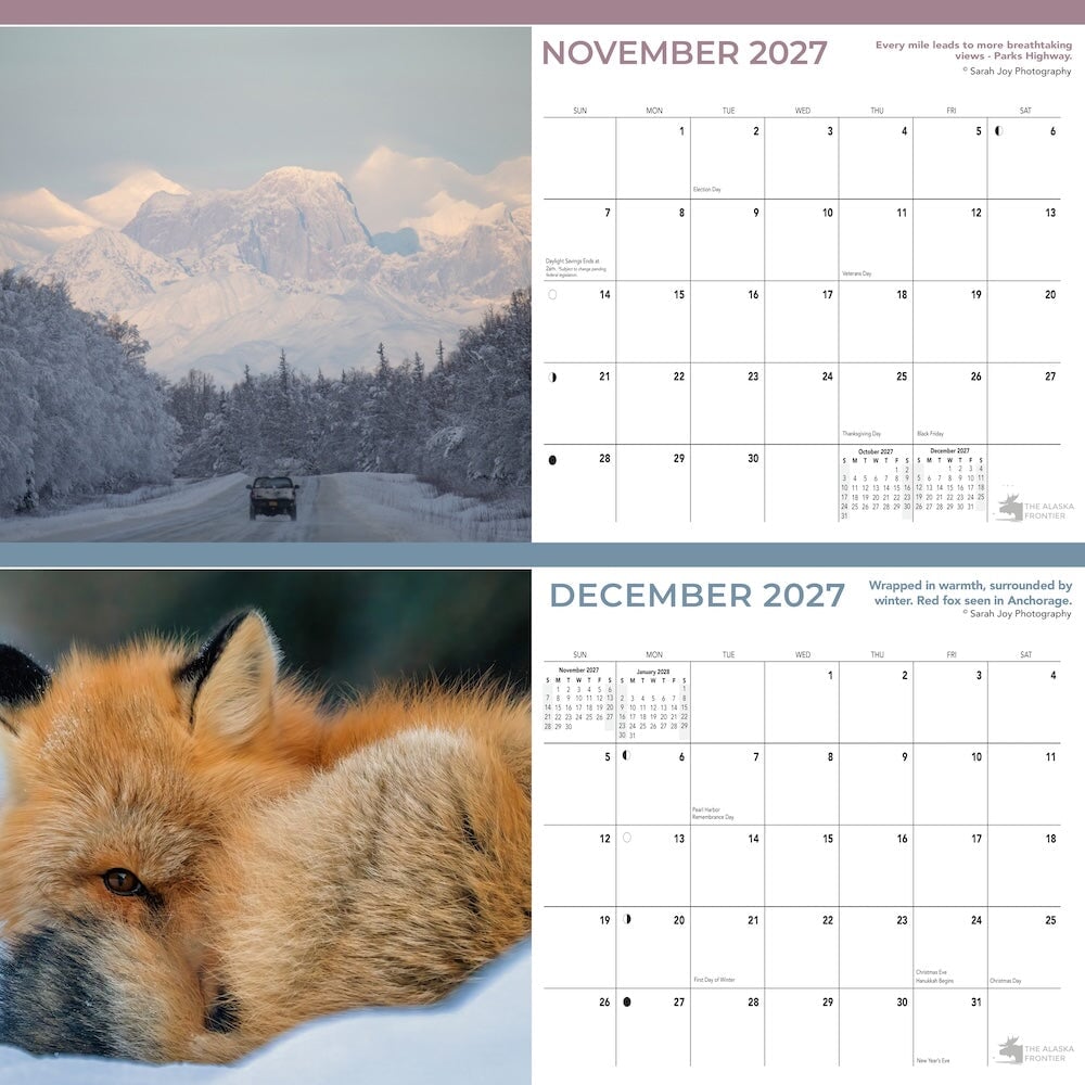 2027 Desk Calendar