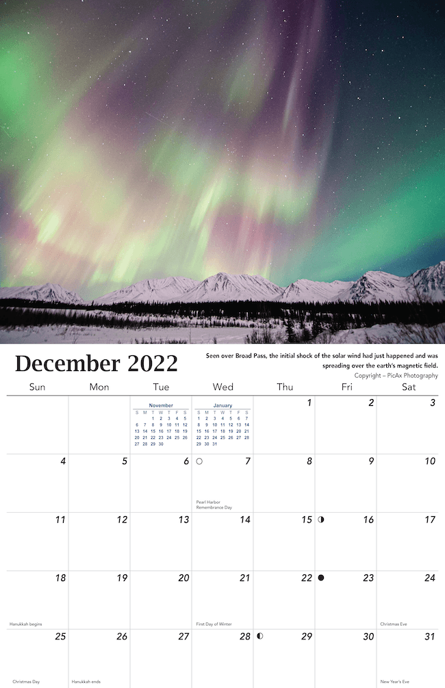2022 Aurora Calendar