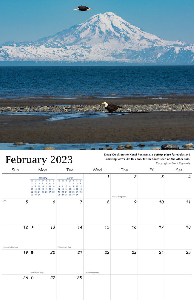 Alaska Wildlife Calendar 2023 - February