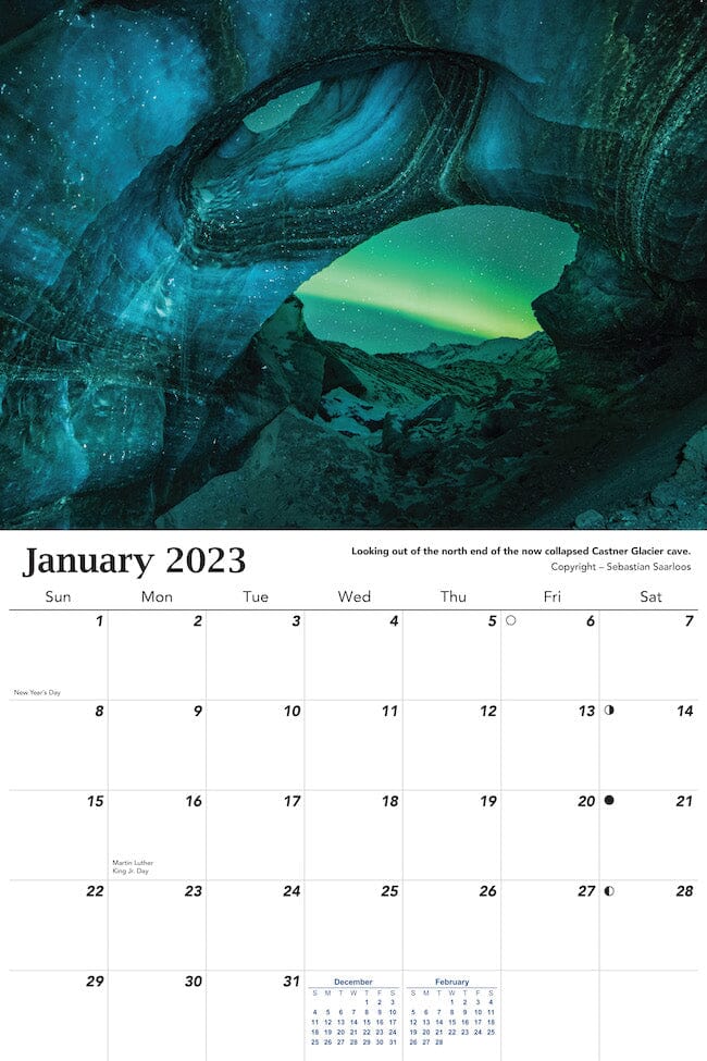2023 Alaska Wall Calendar - January