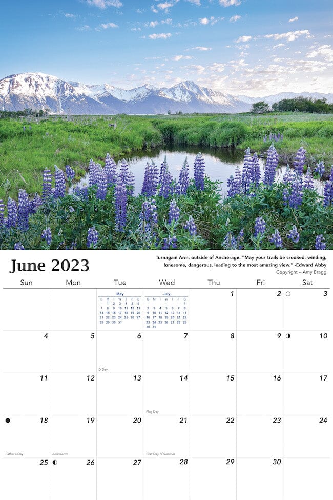 2023 Alaska Wall Calendar - June
