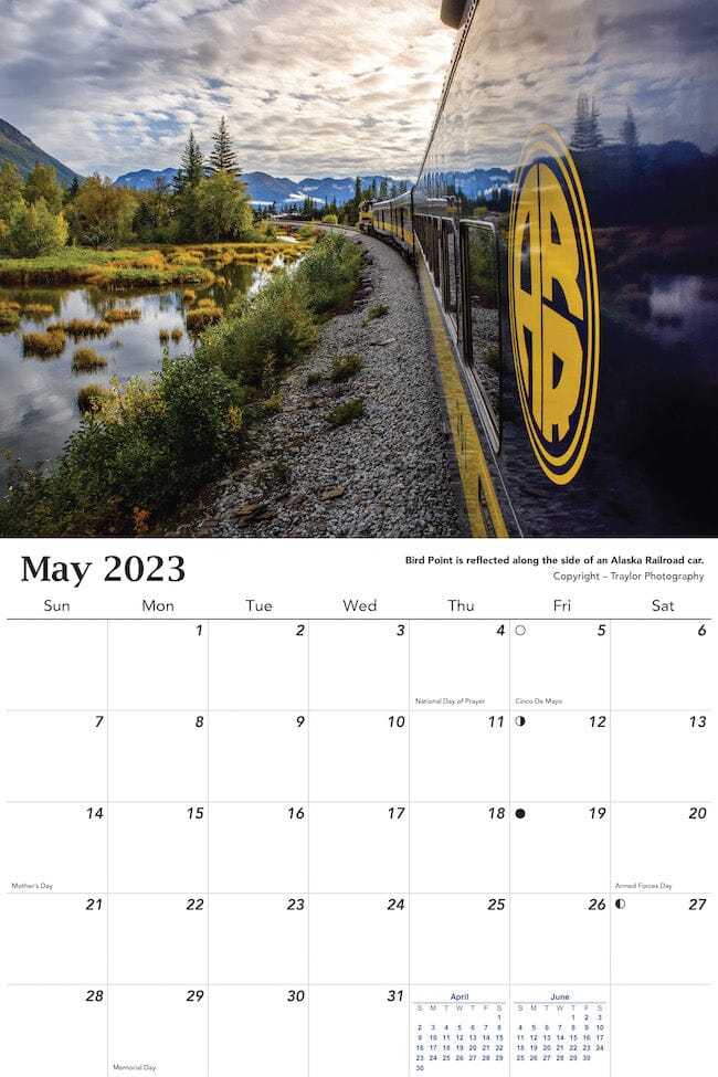 2023 Alaska Wall Calendar - May