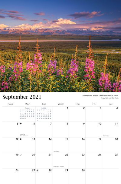 2021 Alaska Calendar