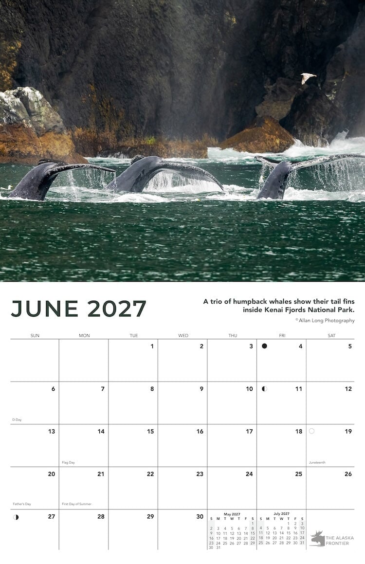 2027 Alaska Wildlife Calendar