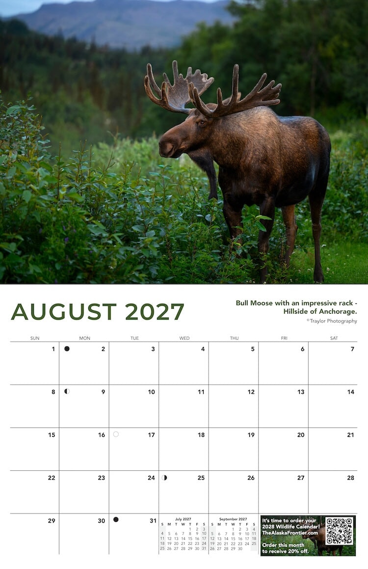 2027 Alaska Wildlife Calendar