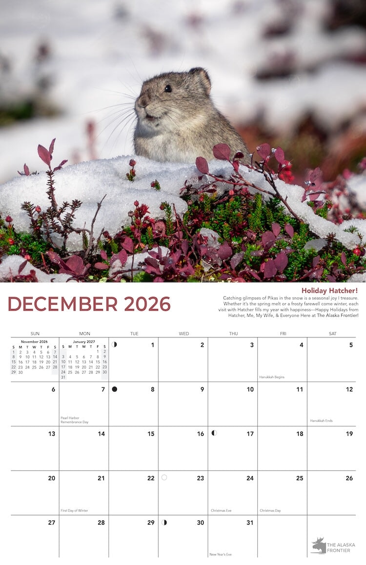 Hatcher the Pika 2026 Calendar