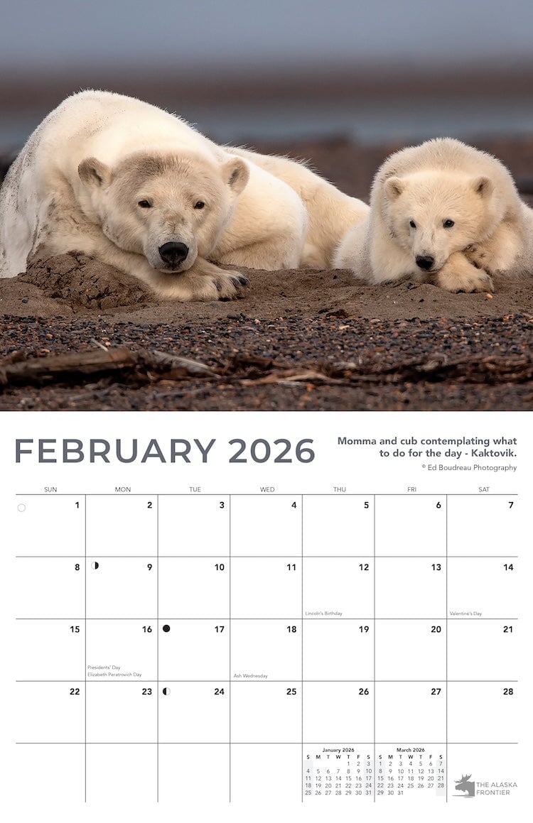 2026 Alaska Wildlife Calendar