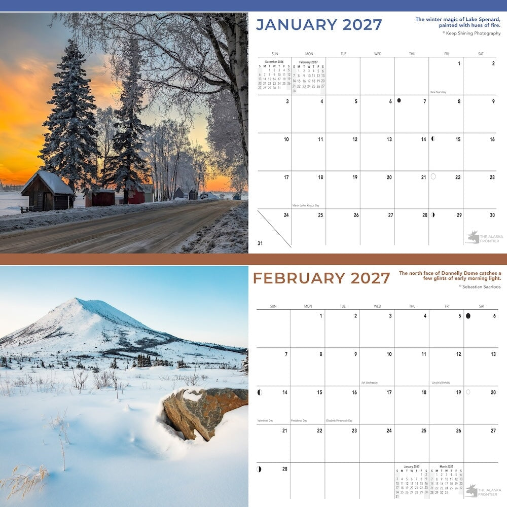 2027 Desk Calendar