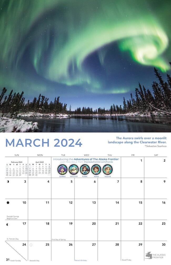 Duchess teenagere Bibliografi 2024 Aurora Calendar - The Alaska Frontier