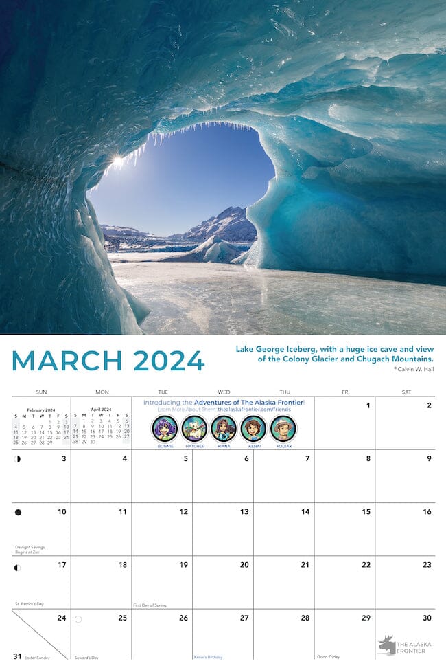 2024 Alaska Time Weekly Calendar Planner by Greatland Graphics