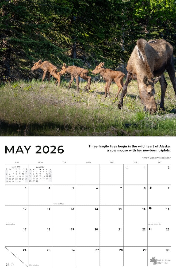2026 Alaska Wildlife Calendar