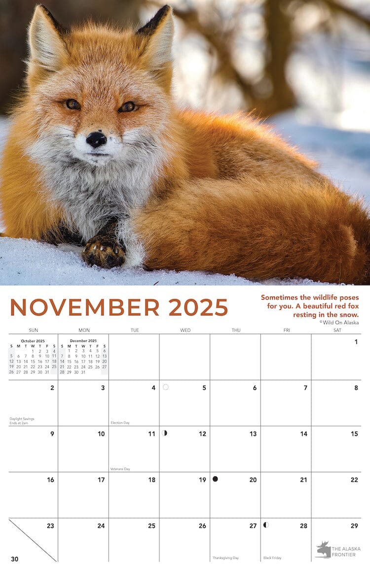 2025 Alaska Wildlife Calendar | Get Free Shipping - The Alaska Frontier 2025-alaska-wildlife-calendar-get-free-shipping-the-alaska-frontier