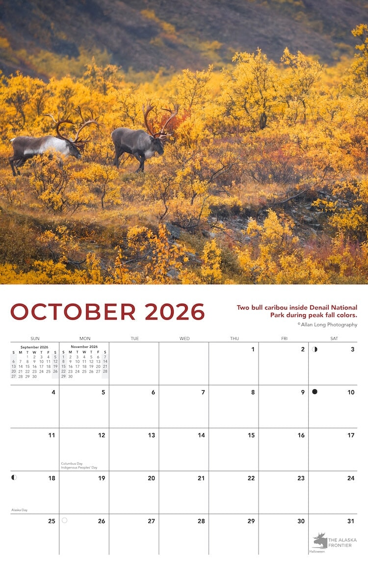 2026 Alaska Wildlife Calendar