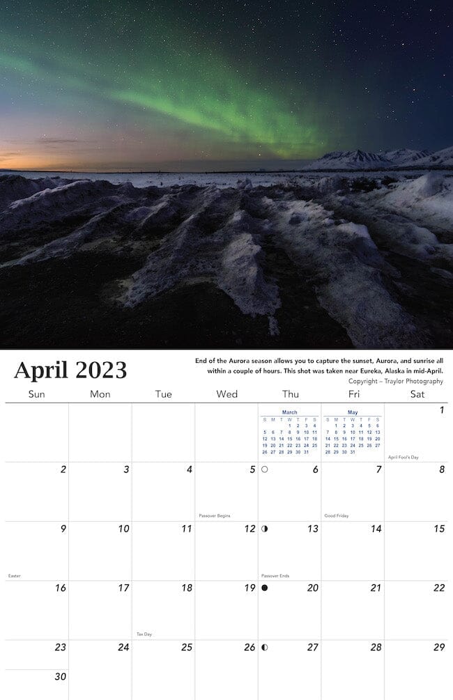 2023 Aurora Calendar