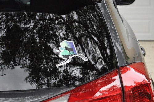 Aurora Moose Window Decal