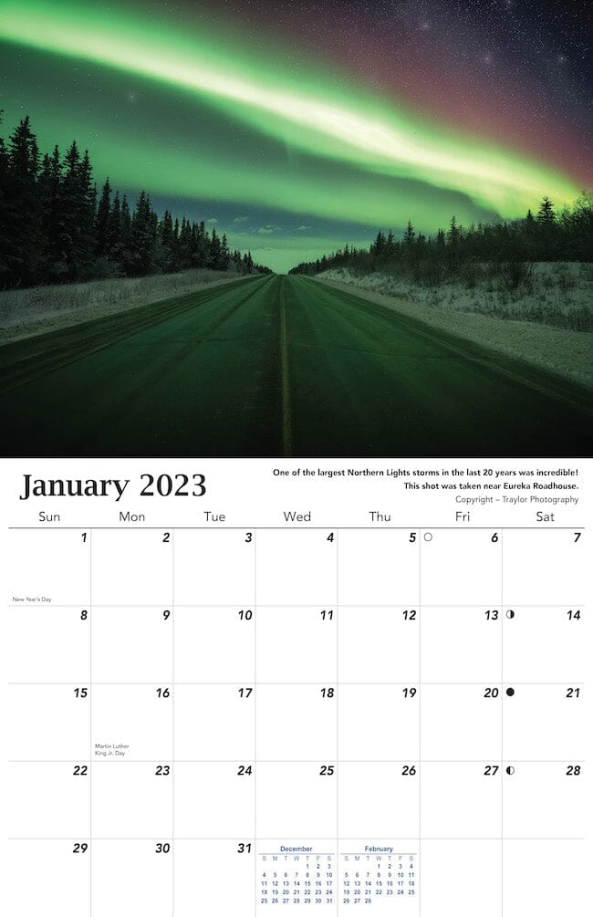 2023 Aurora Calendar