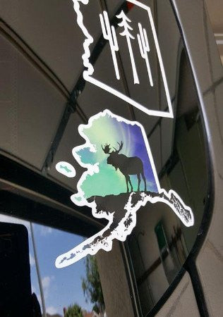 Aurora Moose Window Decal