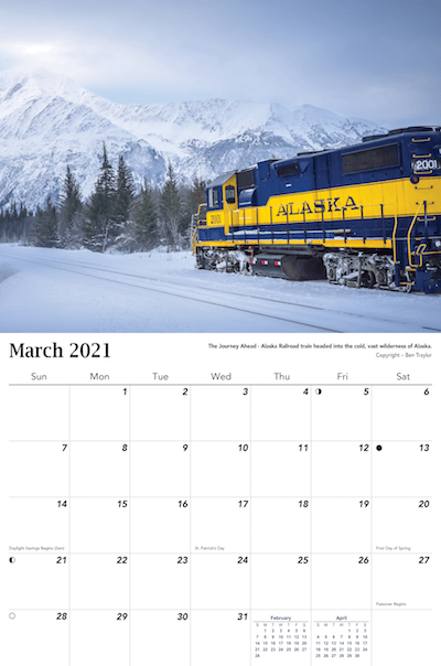 2021 Alaska Calendar