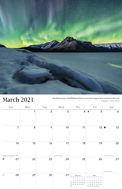 2021 Aurora Calendar