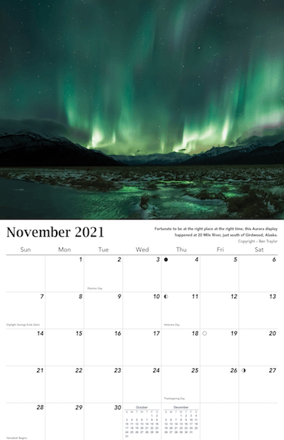 2021 Aurora Calendar