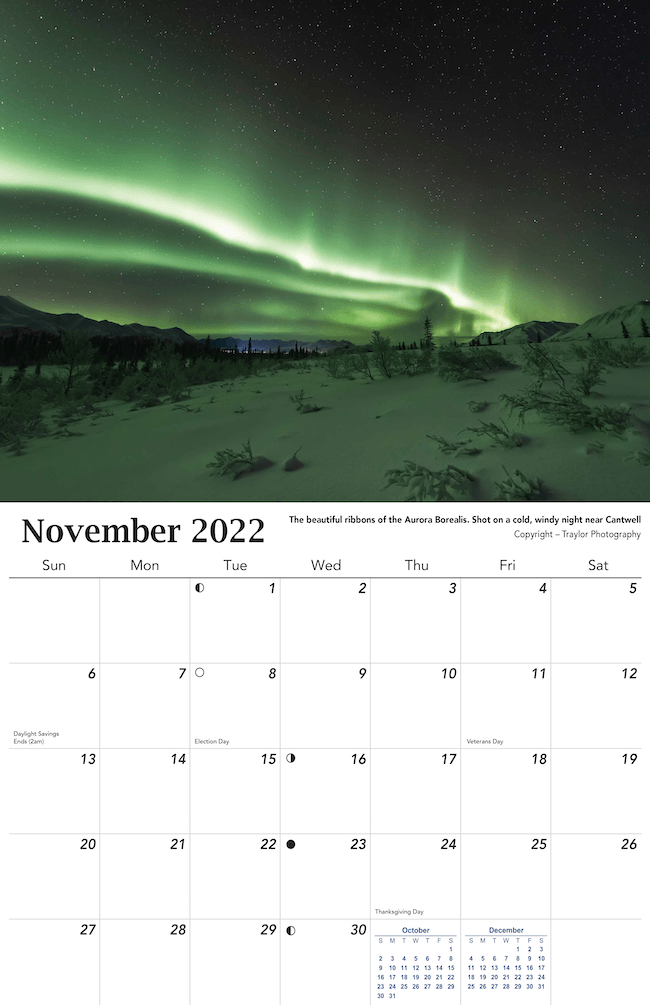 2022 Aurora Calendar