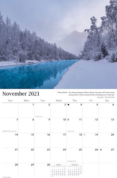 2021 Alaska Calendar