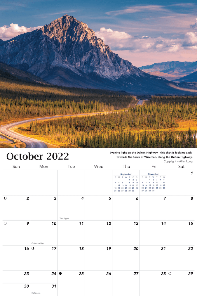 2022 Alaska Calendar