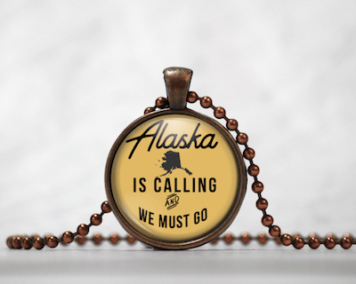 Alaska Is Calling | Gold Background